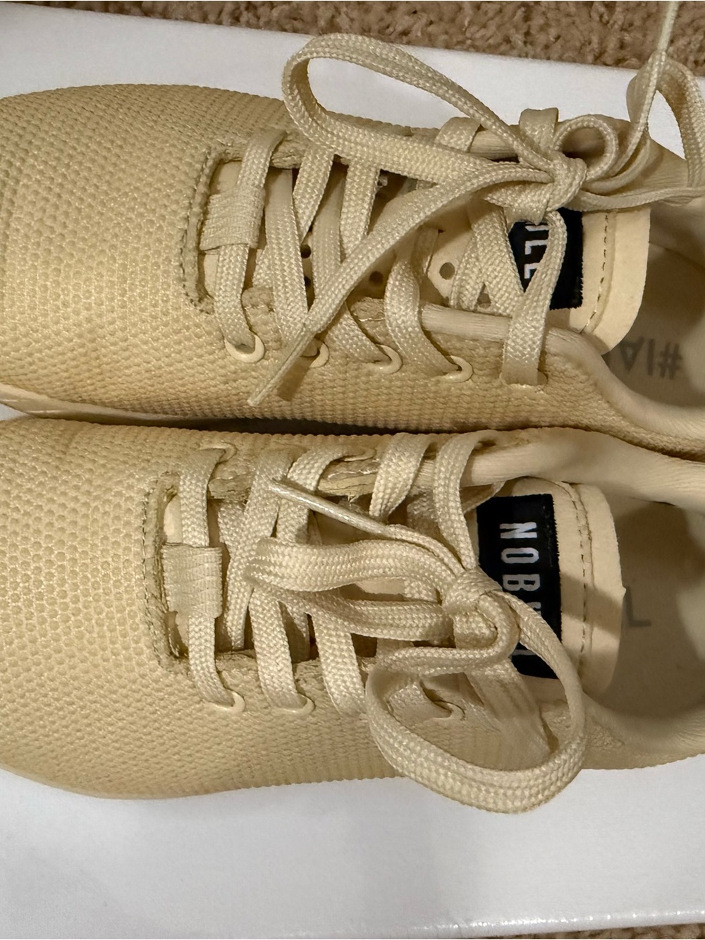 NOBULL Trainer Shoes Cream Beige Women’s Size 8 – Excellent Condition